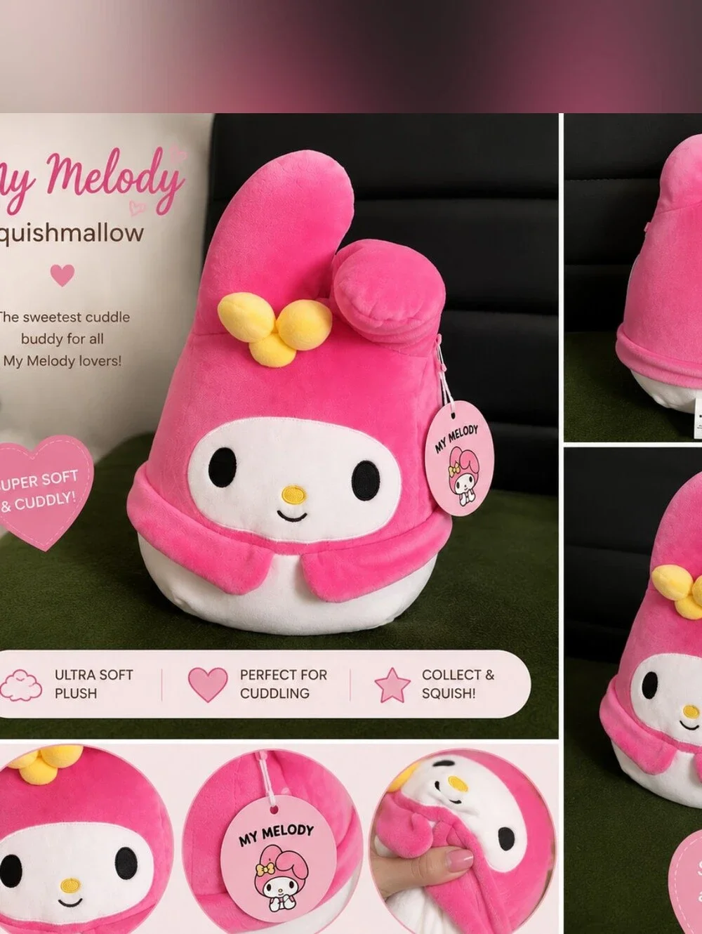 My Melody Squishmallow Pink Plush – Super Soft & Cuddly